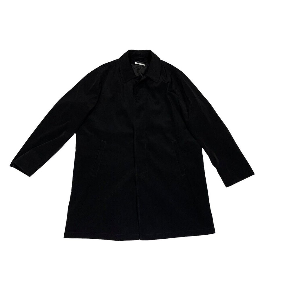 Calvin Klein Mens 48 Regular Long Black Dress Overcoat